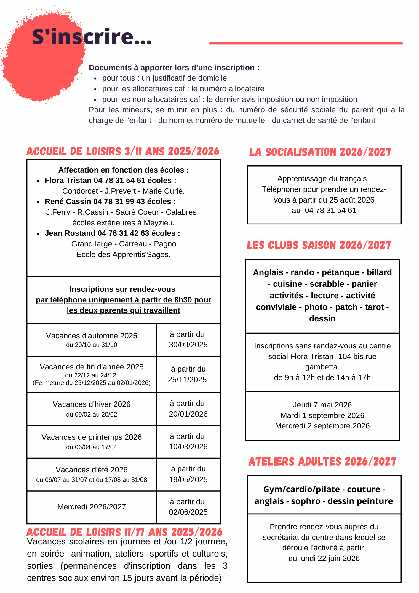 sinscrire2025 2026